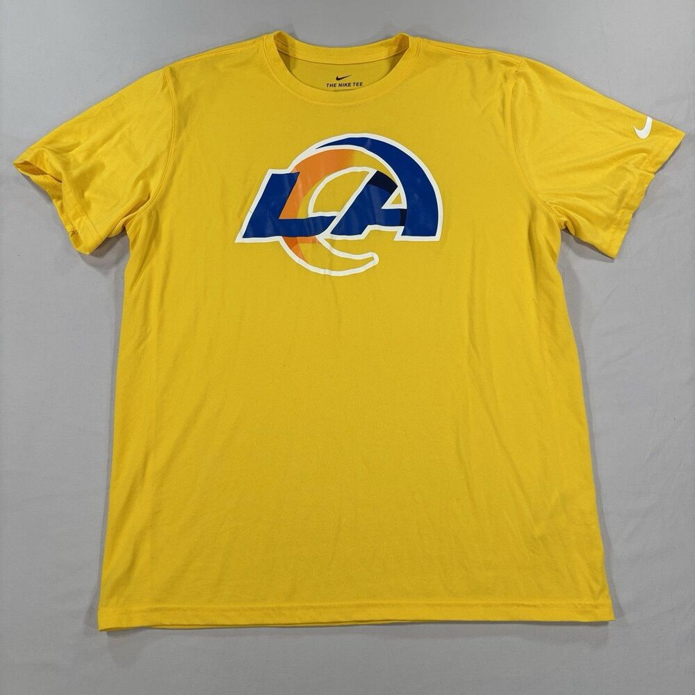 Nike Los Angeles Rams NFL Graphic T-Shirt Yellow Size Large